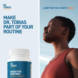 Dr. Tobias Multi-Enzyme Supplement with a glass of water