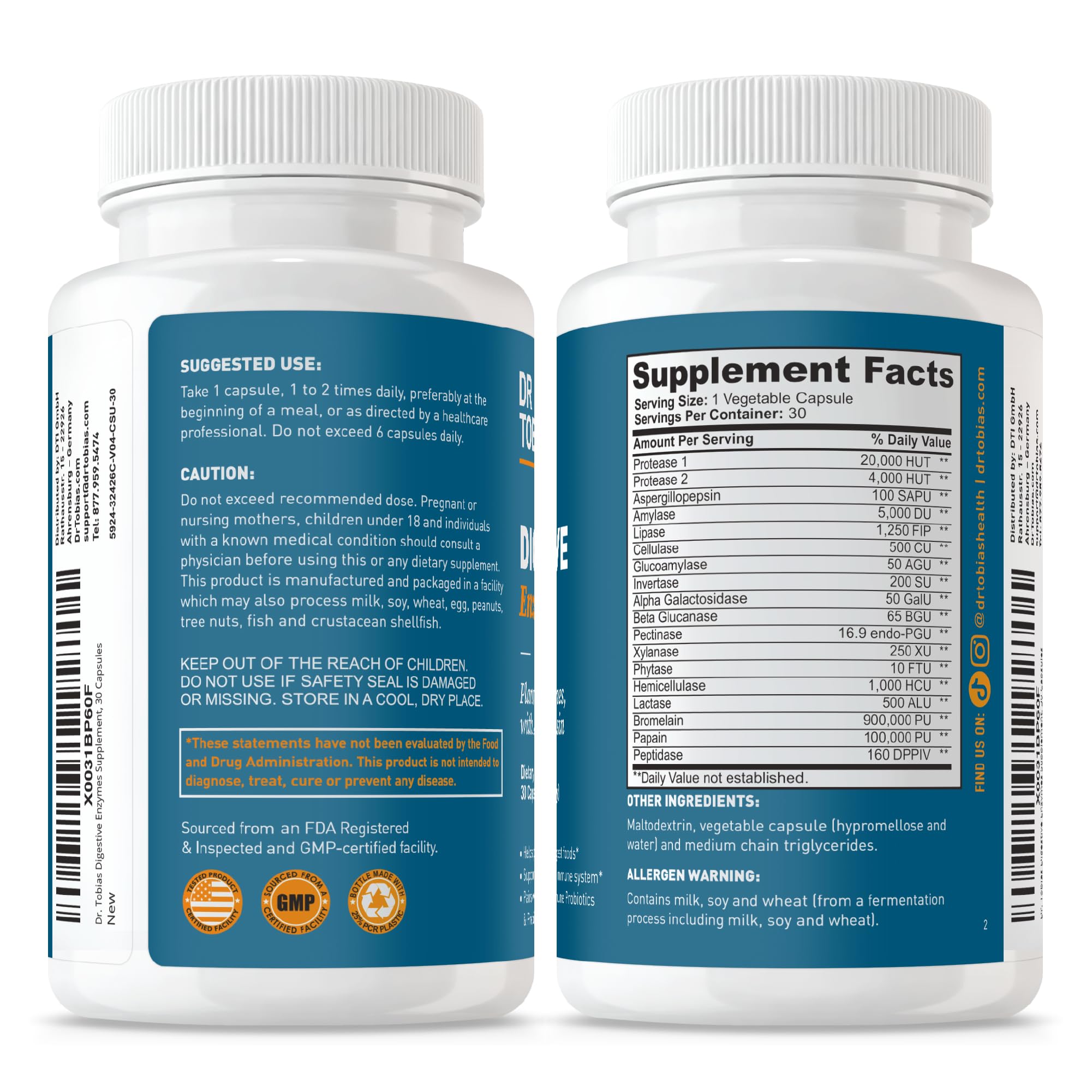 Dr. Tobias Multi-Enzymes Supplement 40g lifestyle scene
