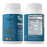 Dr. Tobias Night Time Fat Burner 68g with a measuring spoon