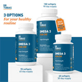 Dr. Tobias Omega 3 Fish Oil Extra Strength 2000mg softgels with natural vitamin E