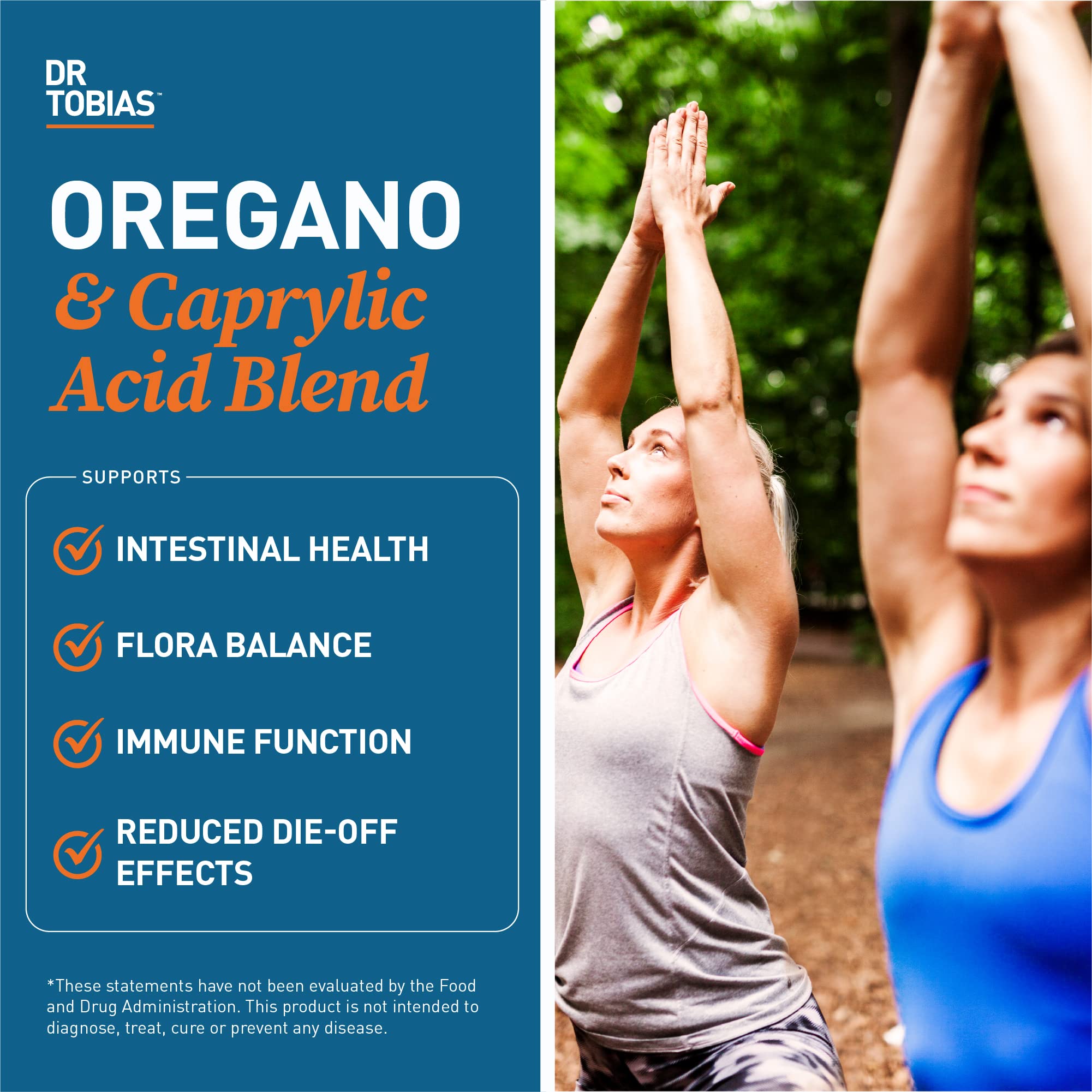 Dr. Tobias Oregano Oil & Caprylic Acid Capsules packaging