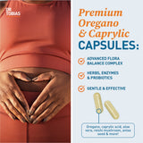 Dr. Tobias Oregano Oil & Caprylic Acid Capsules with ingredients