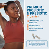 Dr. Tobias Prebiotic Probiotic Capsules open bottle showing capsules