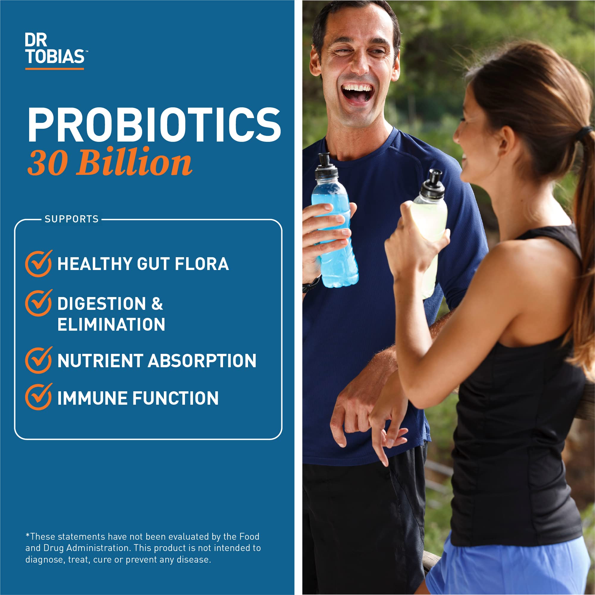 Dr. Tobias Probiotics Supplement packaging with ingredient list