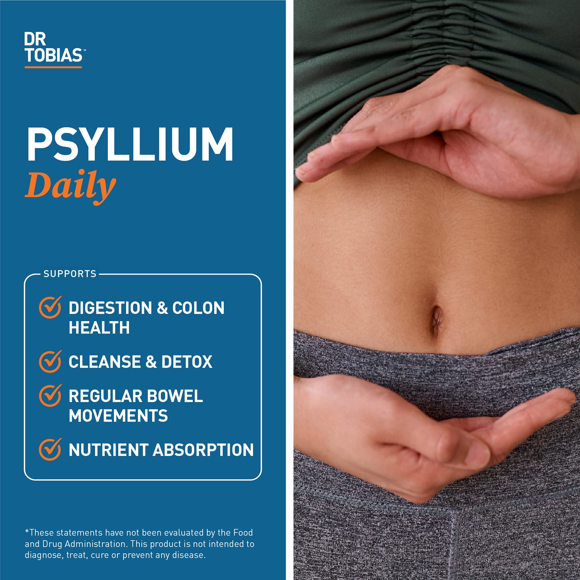 Dr. Tobias Psyllium Husk Capsules label close-up
