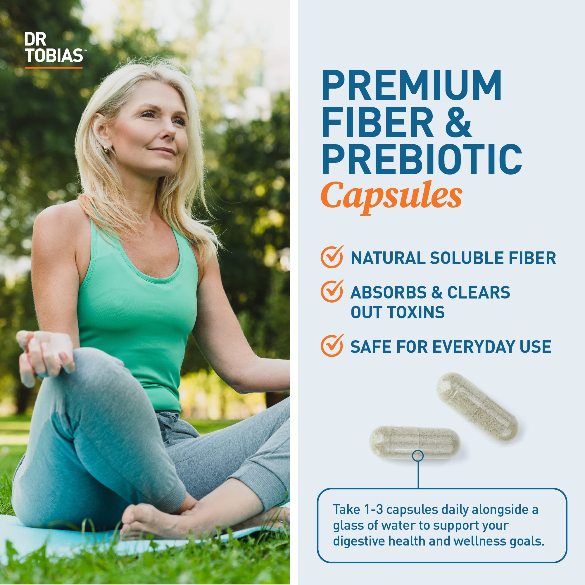 Dr. Tobias Psyllium Husk Capsules with natural ingredients