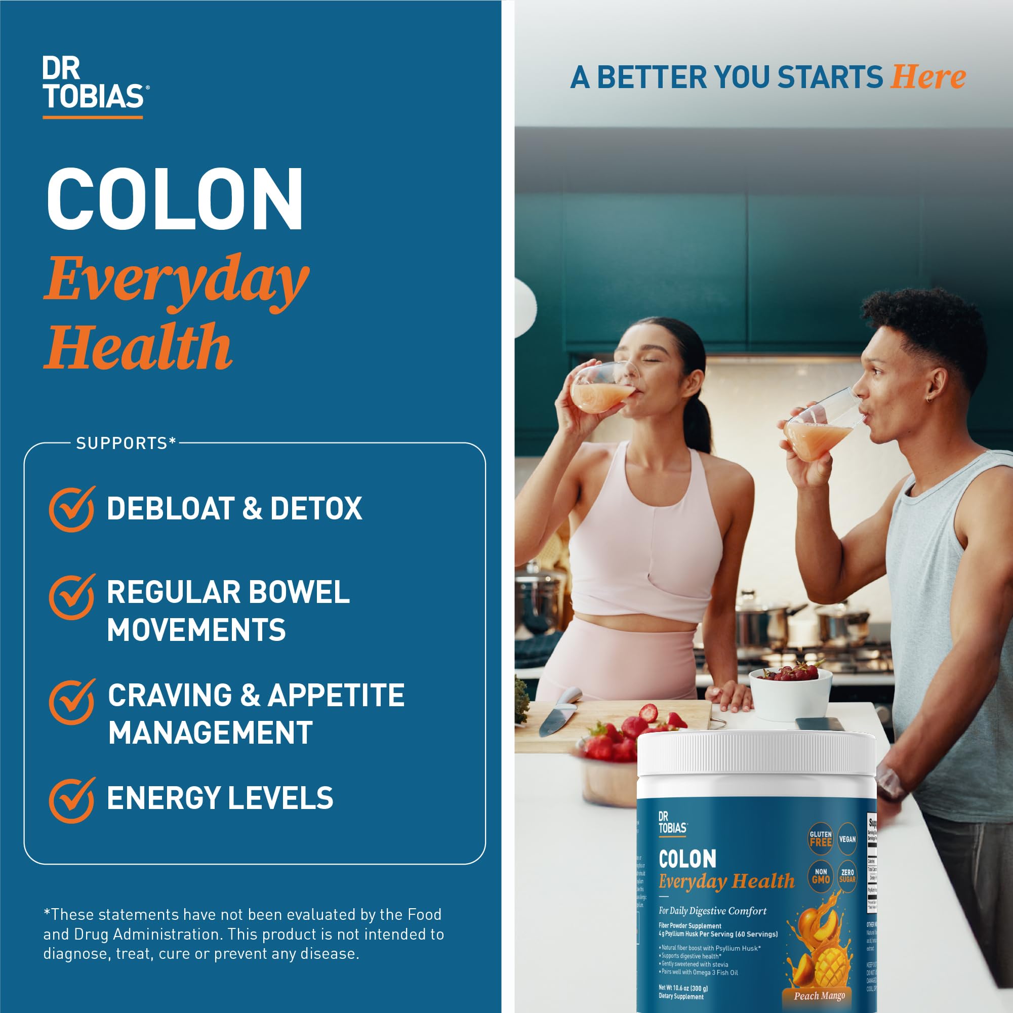 Dr. Tobias Psyllium Husk Powder mixed with water