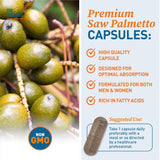 Dr. Tobias Saw Palmetto Supplement 500mg back view of bottle