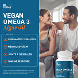 Dr. Tobias Vegan Omega 3 Algae Oil lemon flavour indication