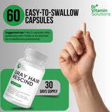 DR VITAMIN SOLUTIONS Gray Hair Rescind 60 Capsules back view