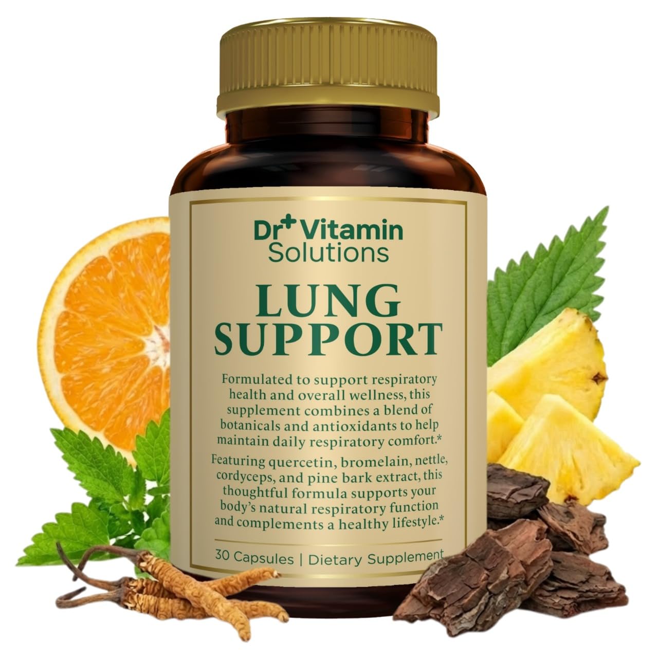 DR VITAMIN SOLUTIONS Lung Supplement bottle front view