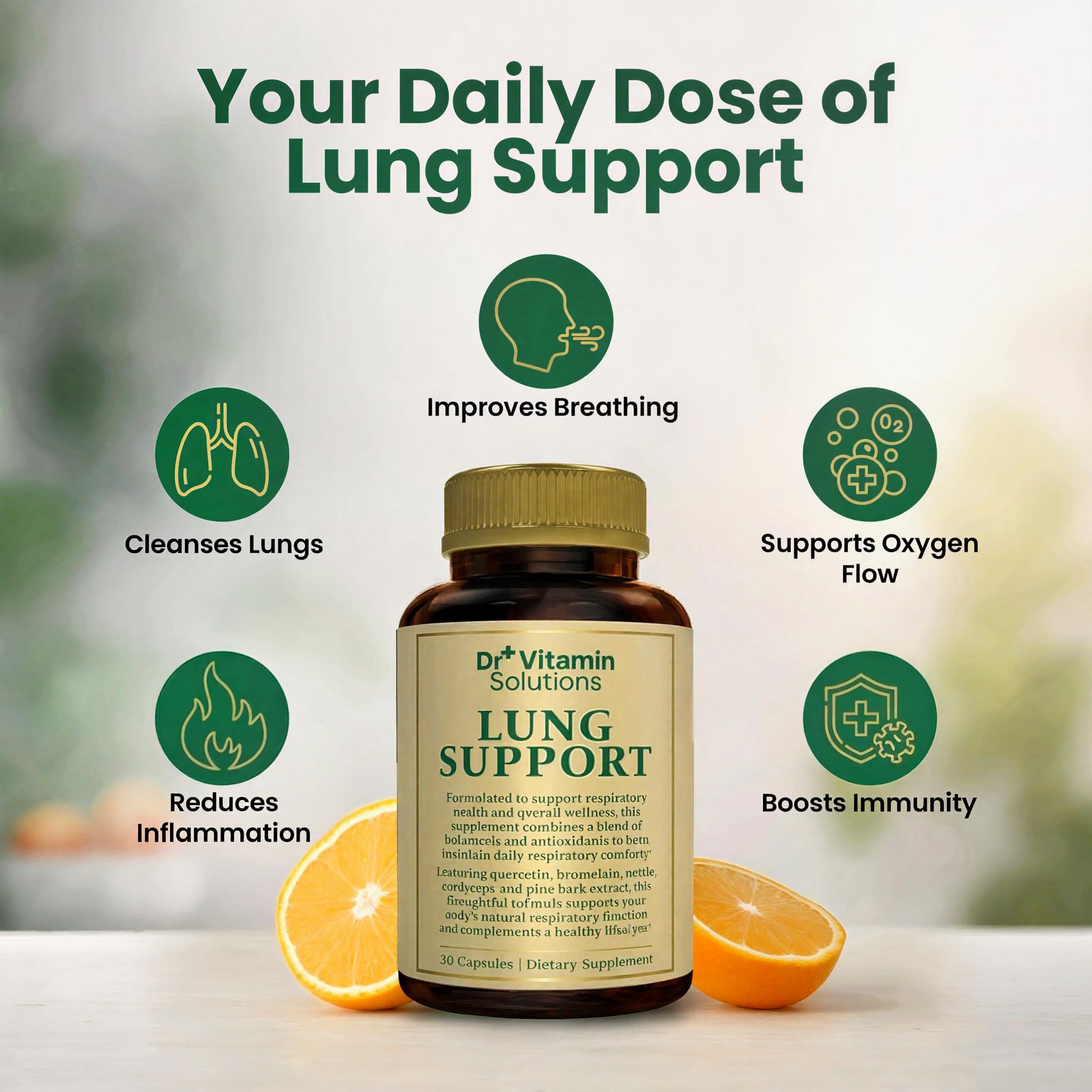 DR VITAMIN SOLUTIONS Lung Supplement bottle side view