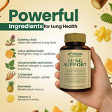 DR VITAMIN SOLUTIONS Lung Supplement capsules on a wooden table