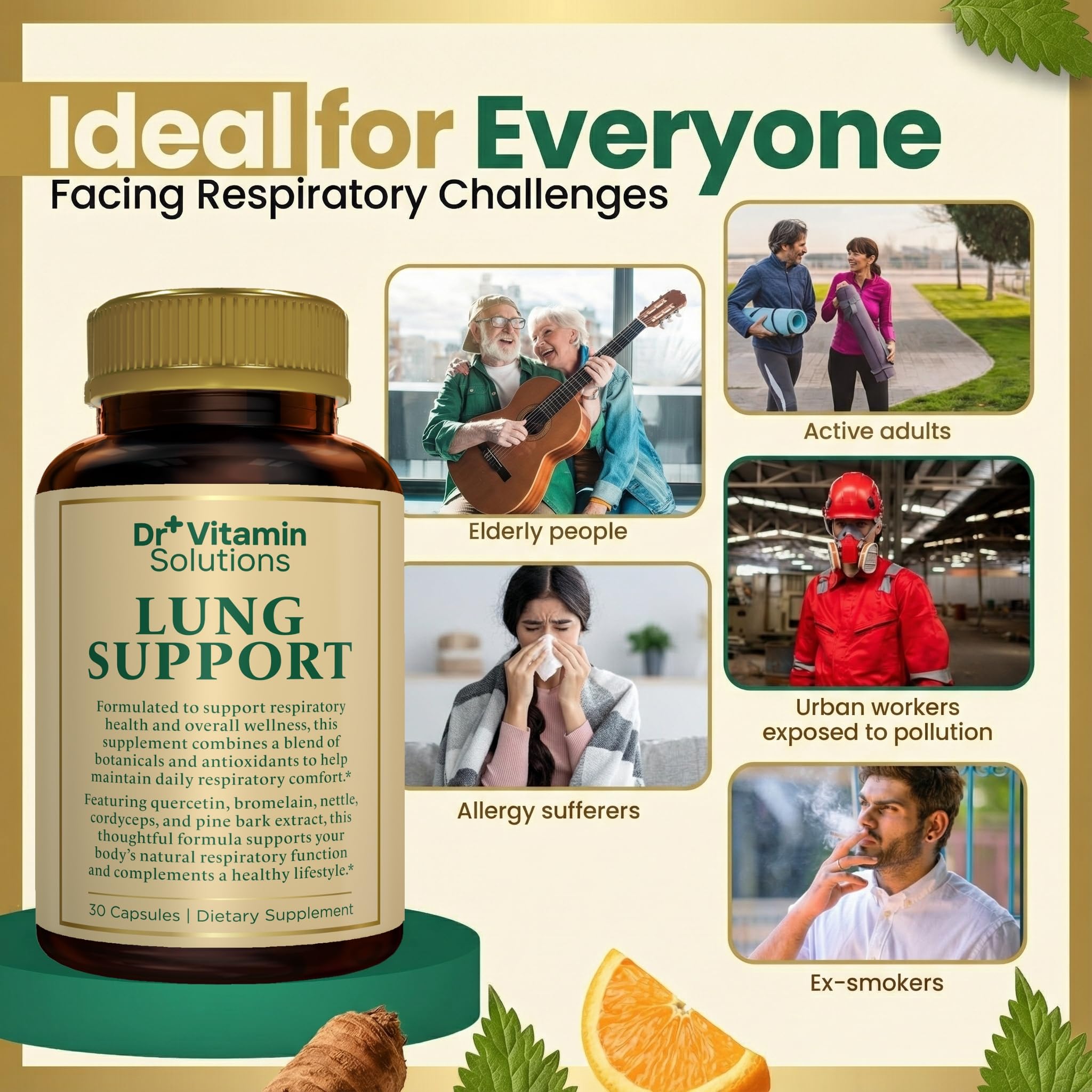 DR VITAMIN SOLUTIONS Lung Supplement ingredients close-up
