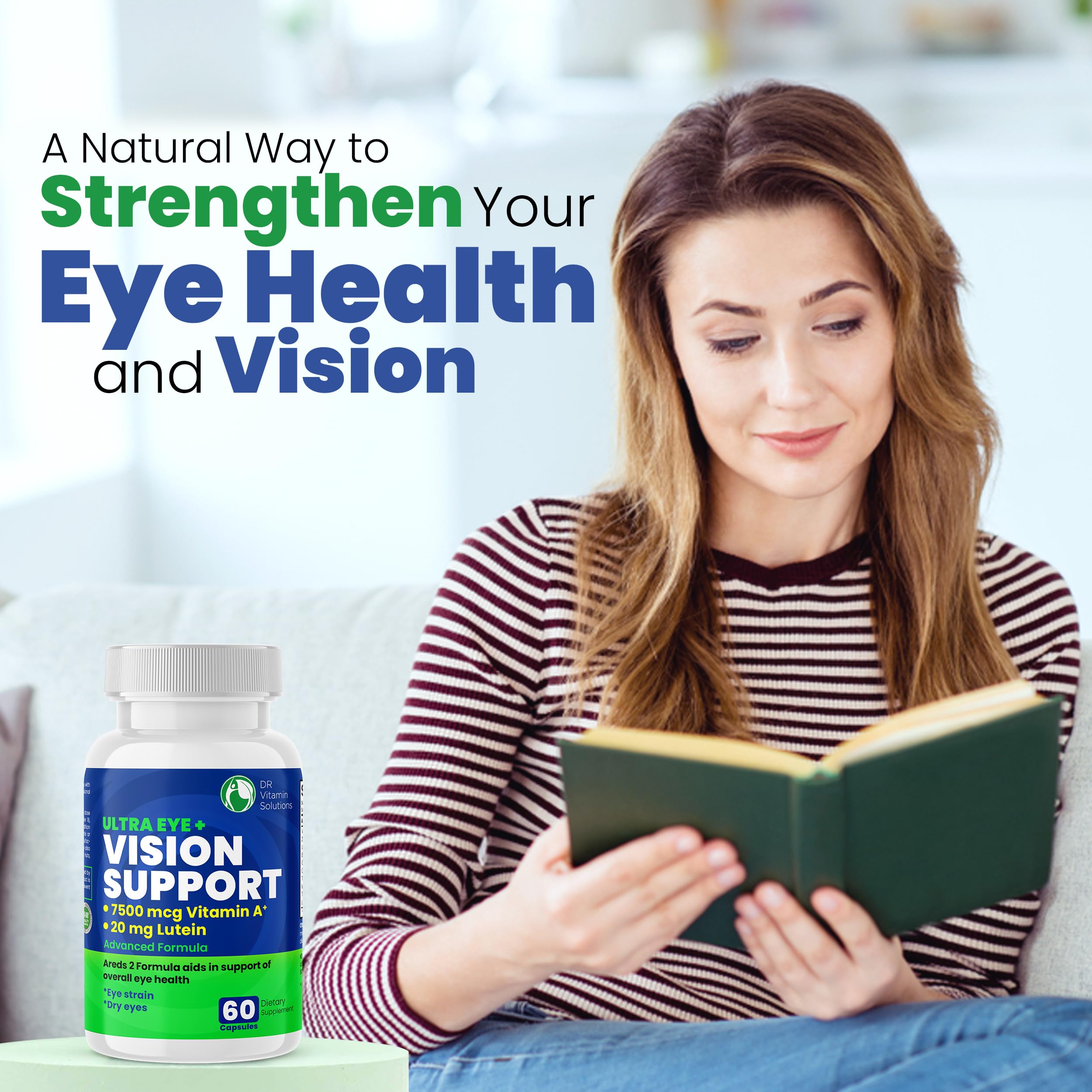 DR VITAMIN SOLUTIONS Lutein Capsules on a table