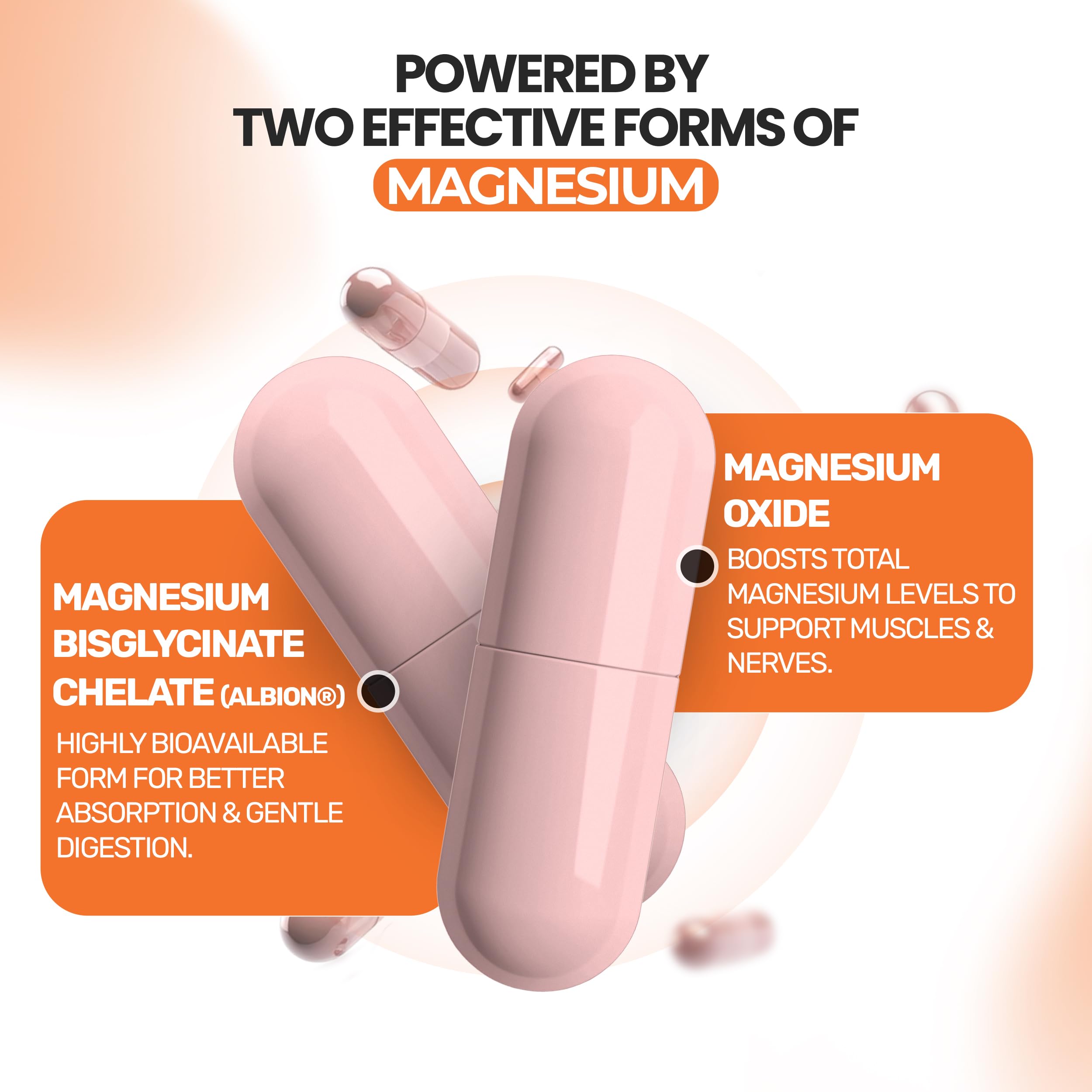 DR VITAMIN SOLUTIONS Magnesium Bisglycinate Chelate 400mg side view