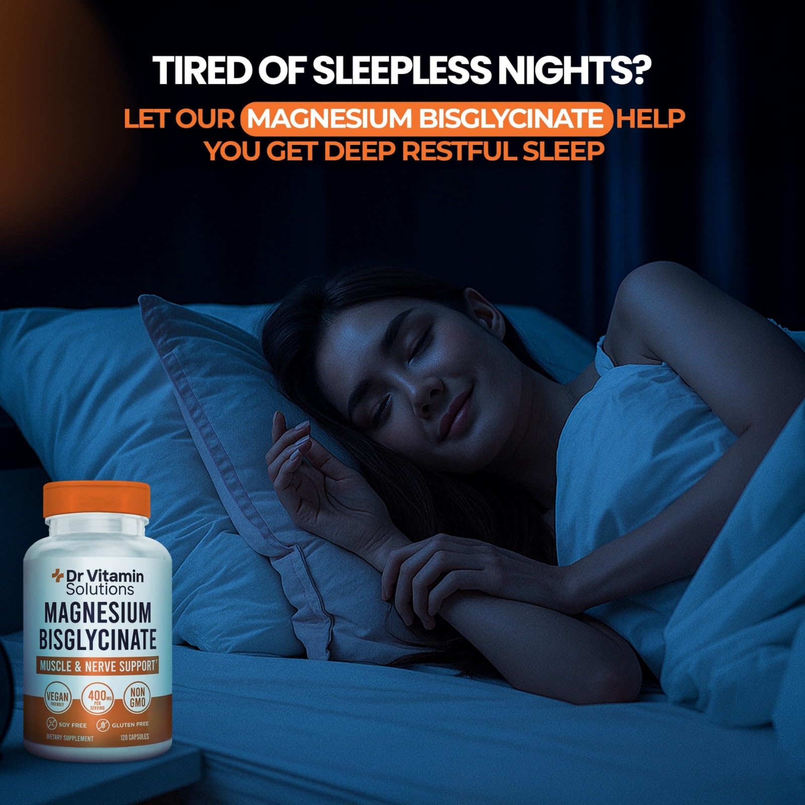 DR VITAMIN SOLUTIONS Magnesium Bisglycinate Chelate bottle back view