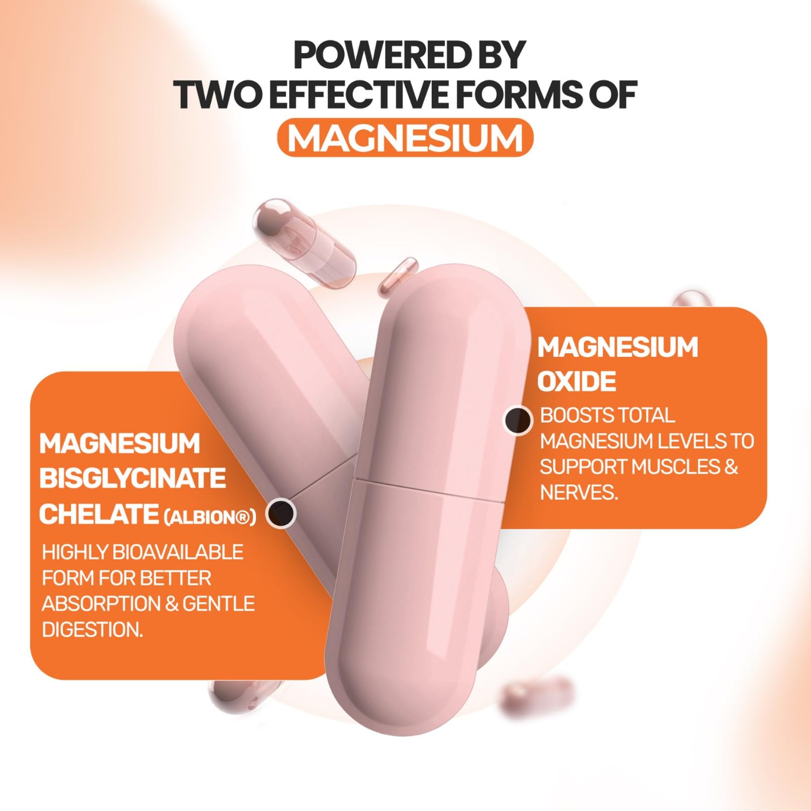 DR VITAMIN SOLUTIONS Magnesium Bisglycinate Chelate bottle side view