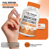 DR VITAMIN SOLUTIONS Magnesium Bisglycinate Chelate capsules on a table