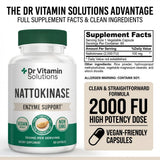 DR VITAMIN SOLUTIONS Multi-Enzyme Supplement bottle back view