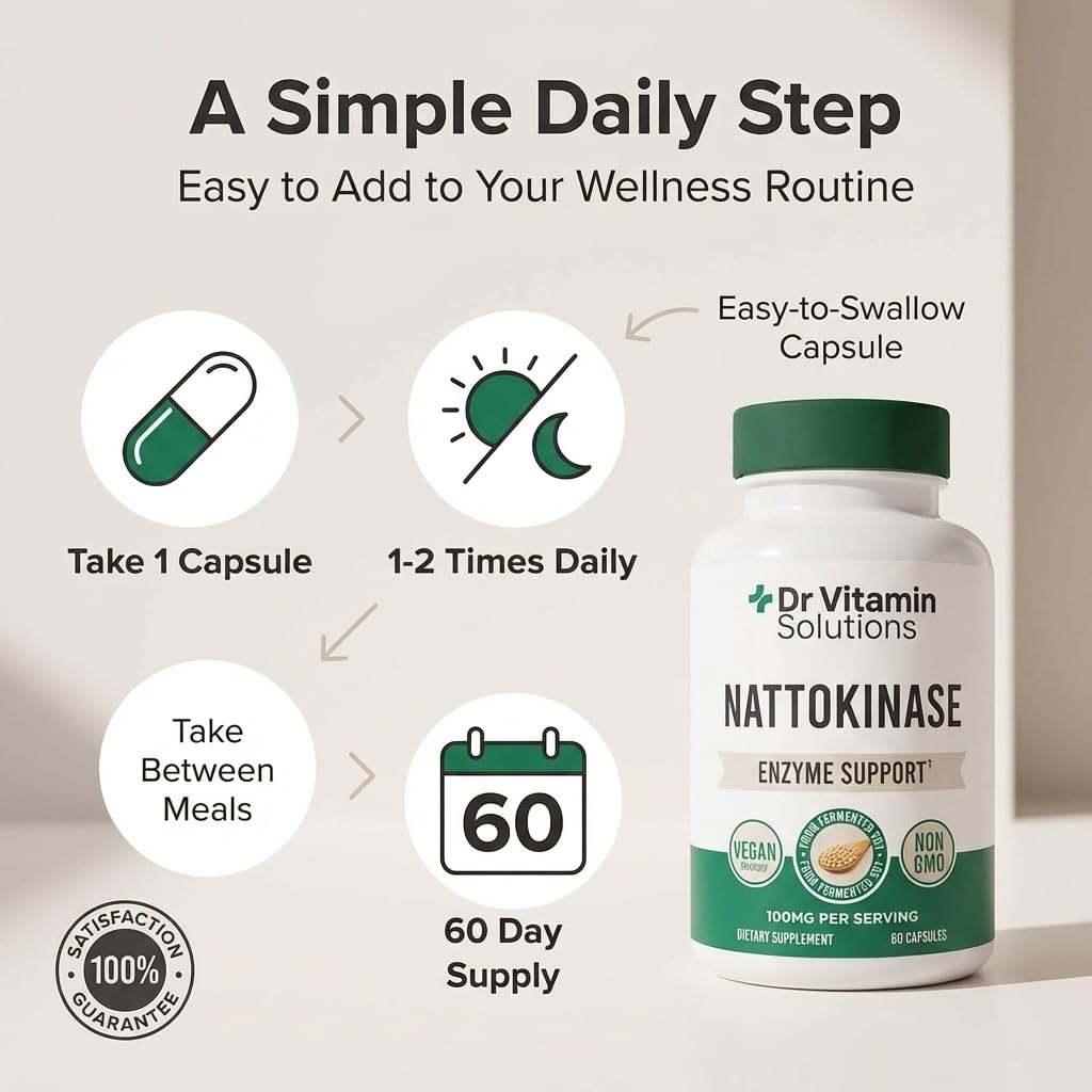 DR VITAMIN SOLUTIONS Multi-Enzyme Supplement capsules on a wooden table