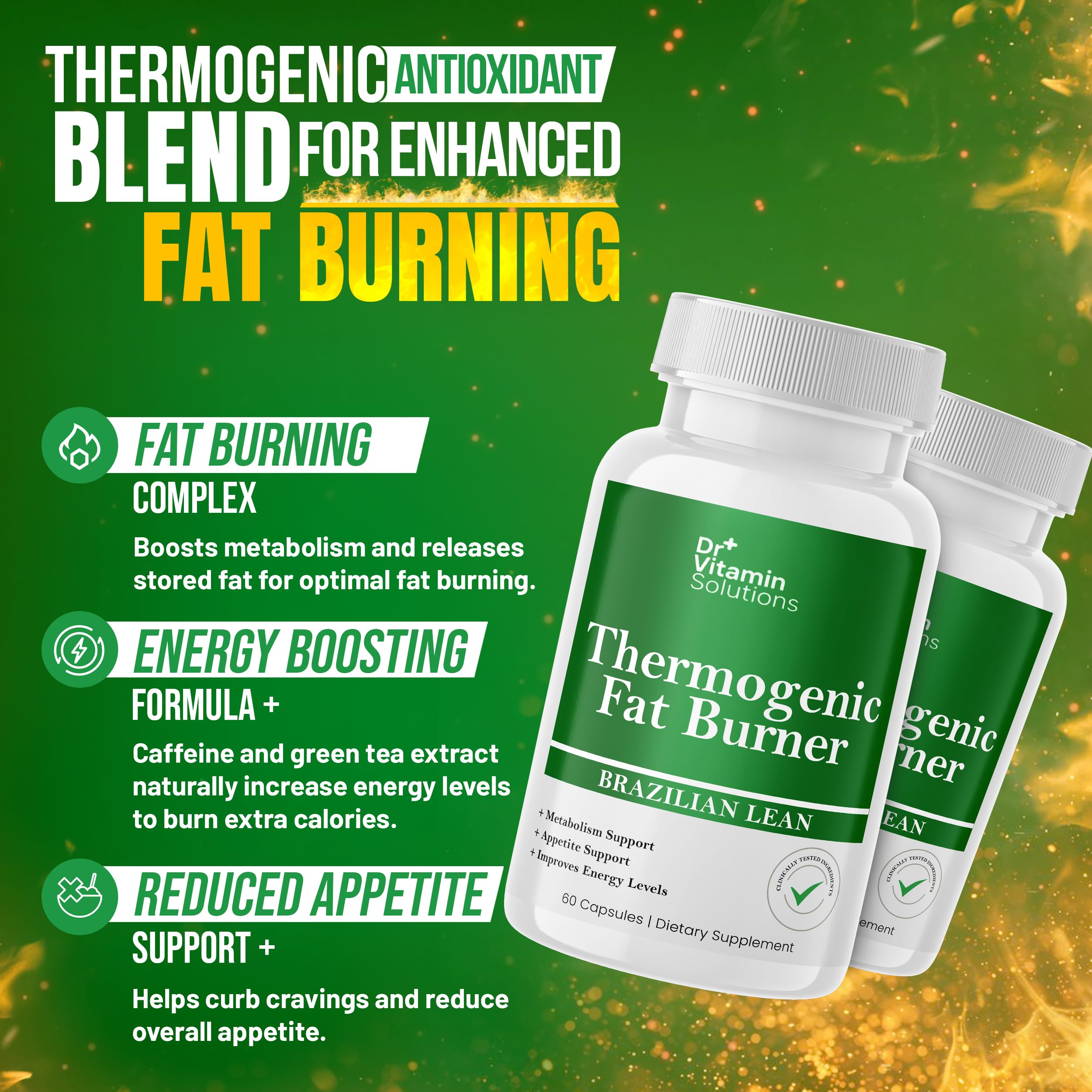 DR VITAMIN SOLUTIONS Thermogenic Belly Fat Burner side view