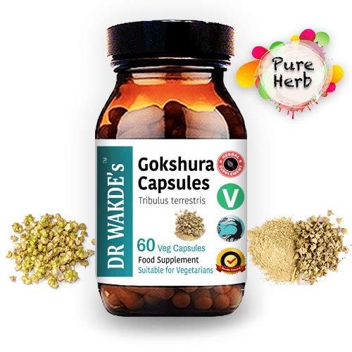 DR WAKDE's Gokshura Capsules 500mg bottle side view