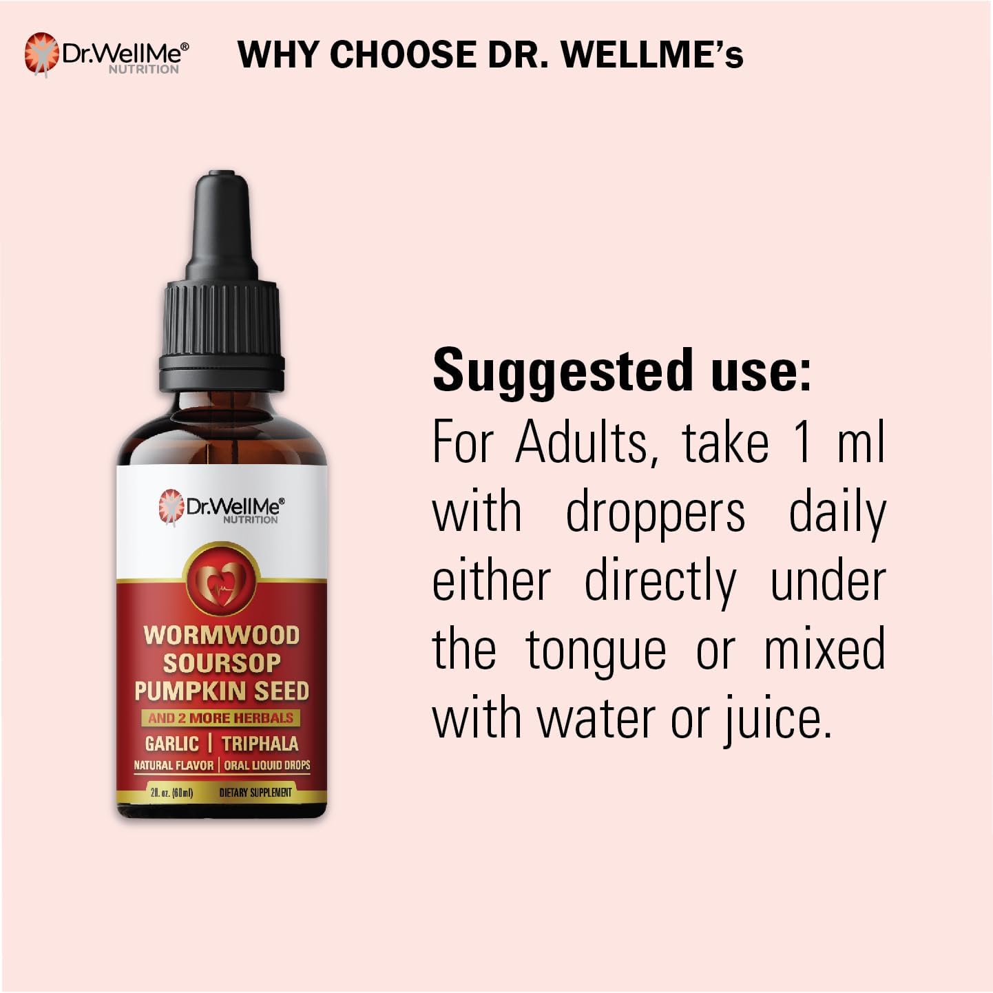 DR WELLME NUTRITION Soursop Turmeric Capsules close-up of label