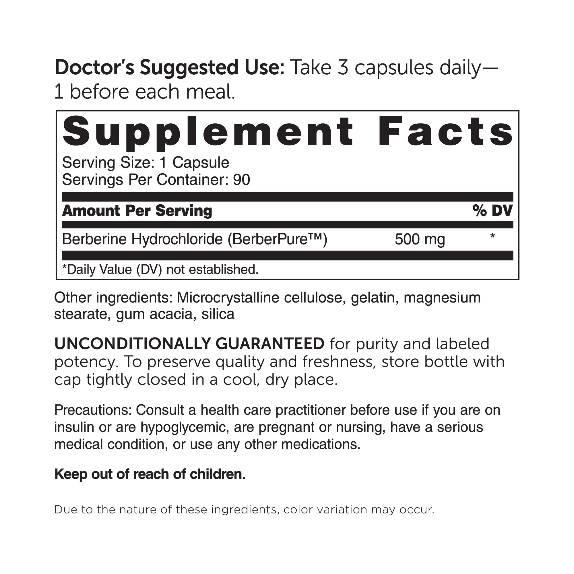 DR.WHITAKER Clinical Grade Berberine 1500mg capsules packaging