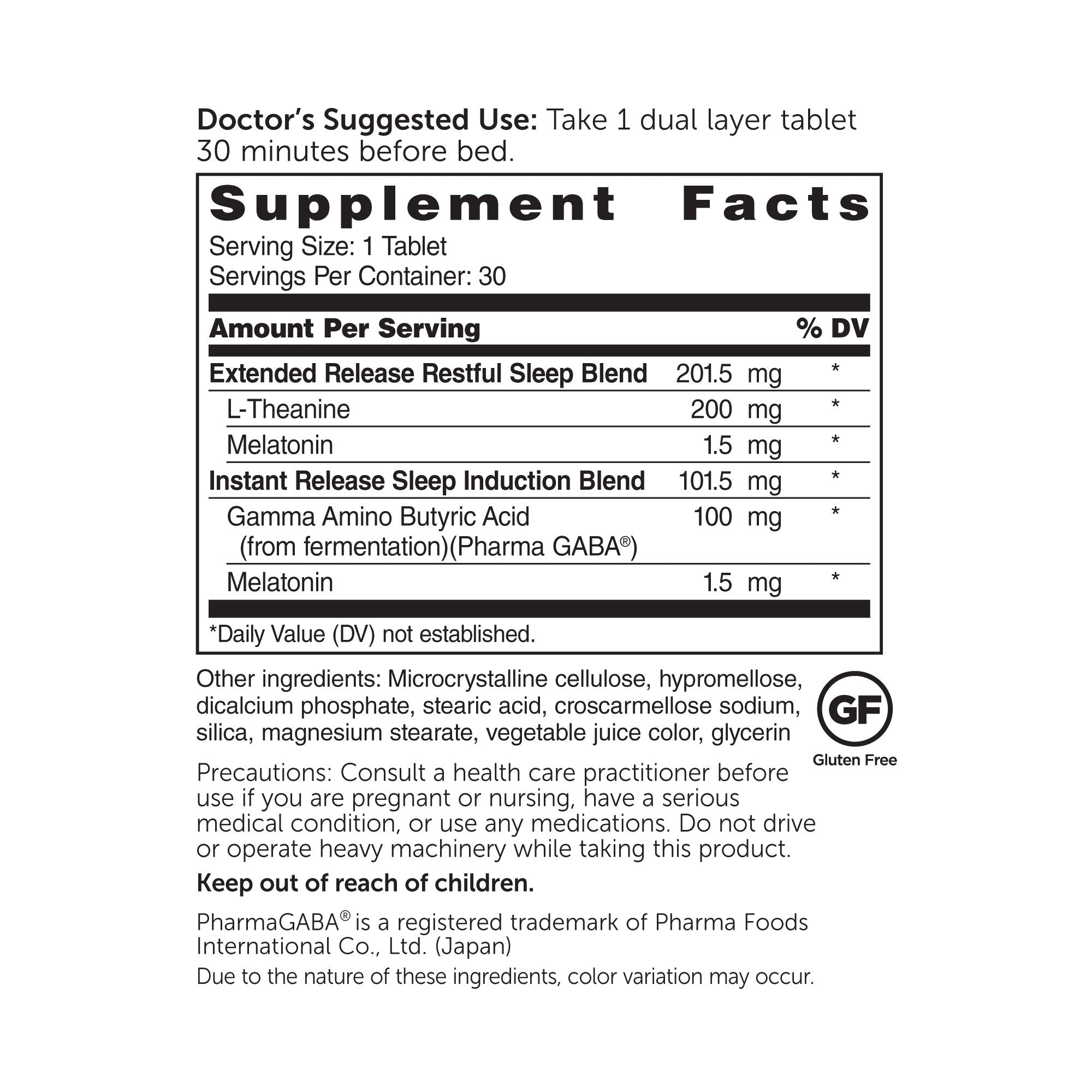 DR.WHITAKER Restful Night Extended Release Melatonin 3mg tablet close-up