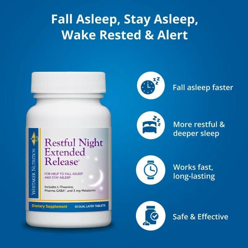 DR.WHITAKER Restful Night Extended Release Melatonin with calming herbs