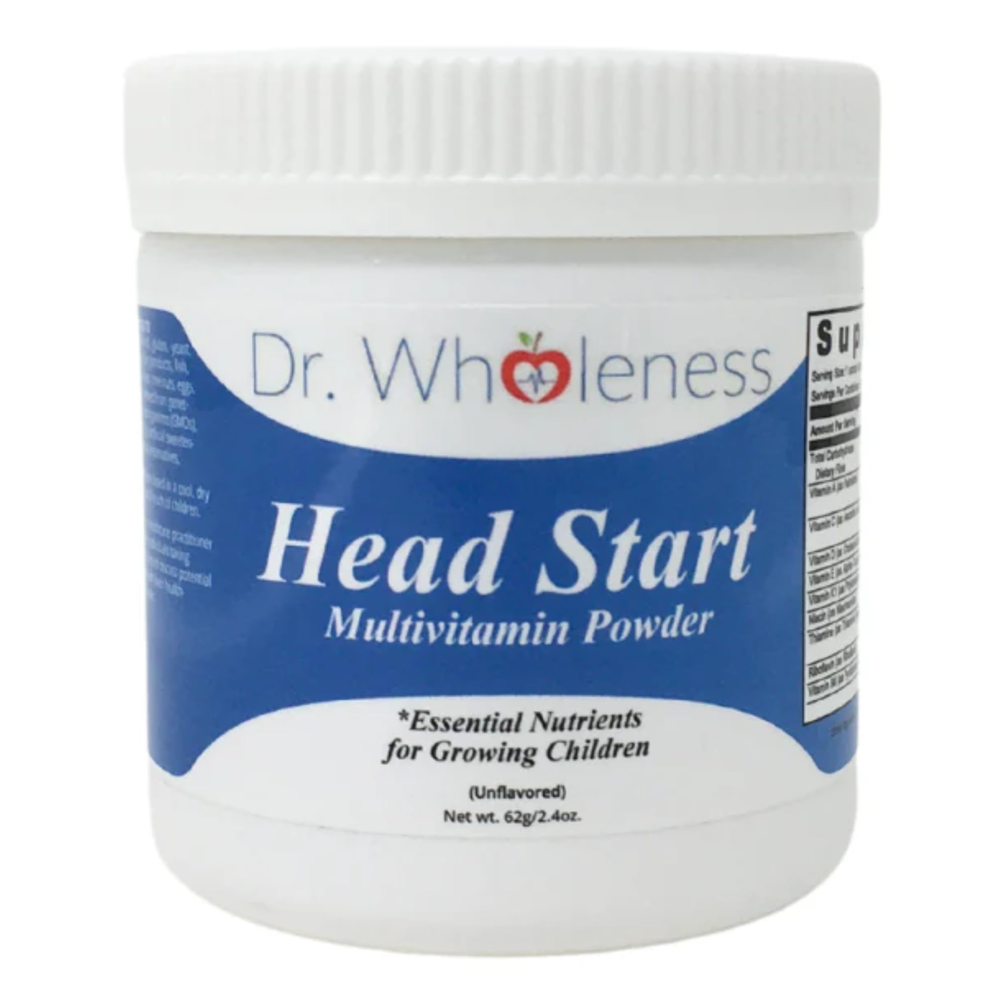 Dr. Wholeness Head Start Multivitamin Powder front view with packaging