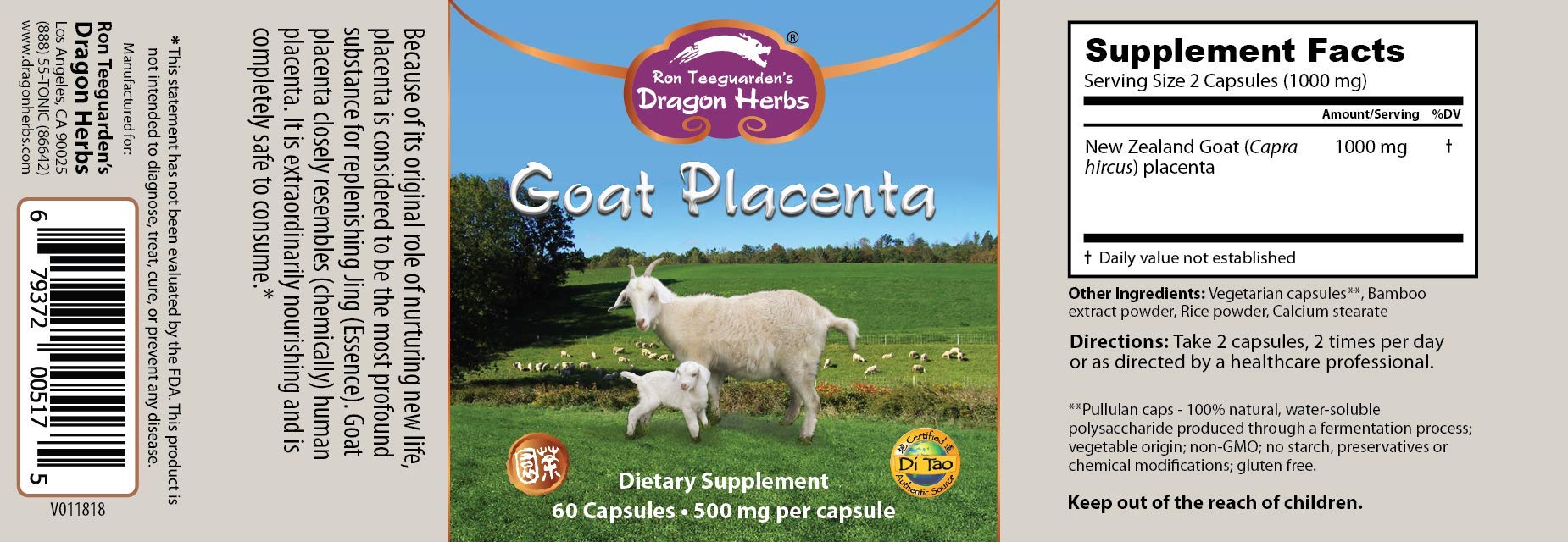 Dragon Herbs Horny Goat Weed 60 Capsules side view