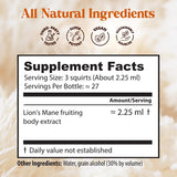 Dragon Herbs Lion's Mane Mushroom Tincture 57g close-up of dropper
