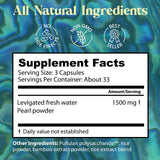 Dragon Herbs Pearl Powder Capsules displayed with a measuring spoon