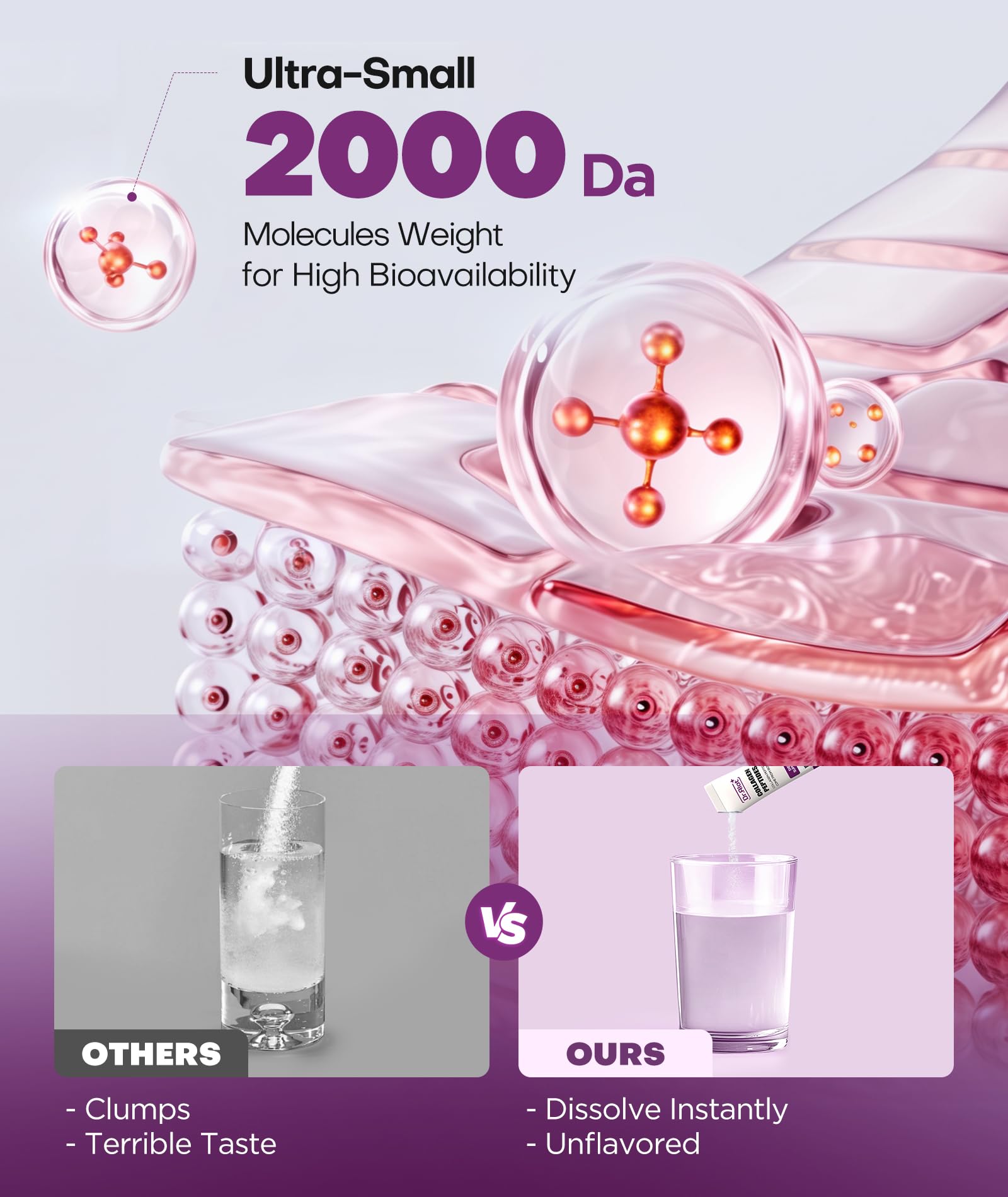 Dralot Collagen Peptides Powder in a cup of coffee