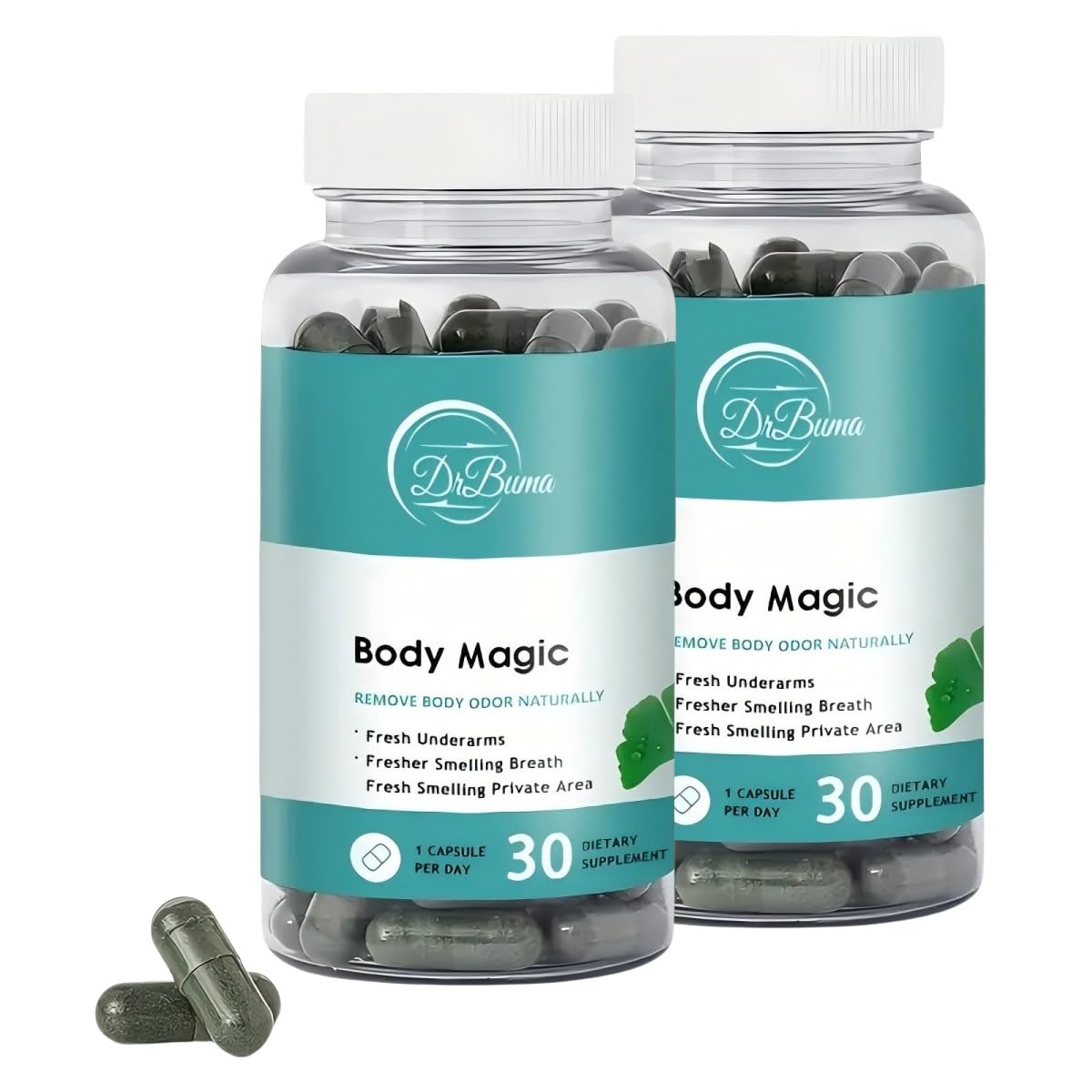 DrBuma Chlorophyll Capsules 300mg bottle front view