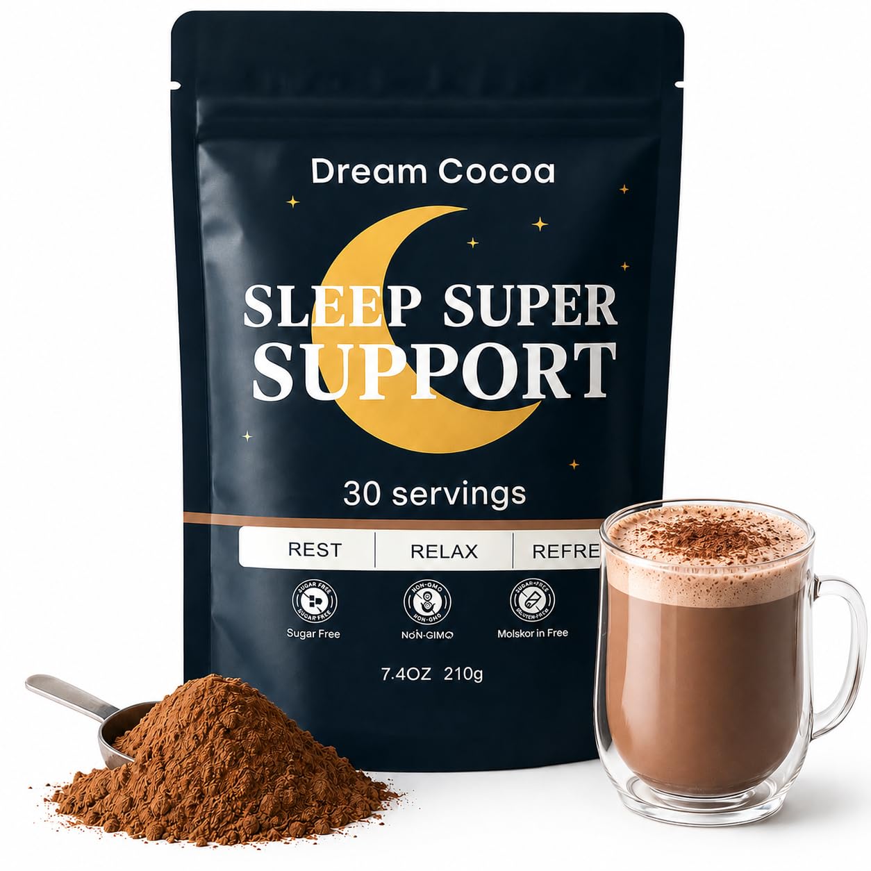 Dream Cocoa Magnesium Hot Cocoa packaging front view