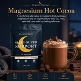 Dream Cocoa Magnesium Hot Cocoa powder in a cup