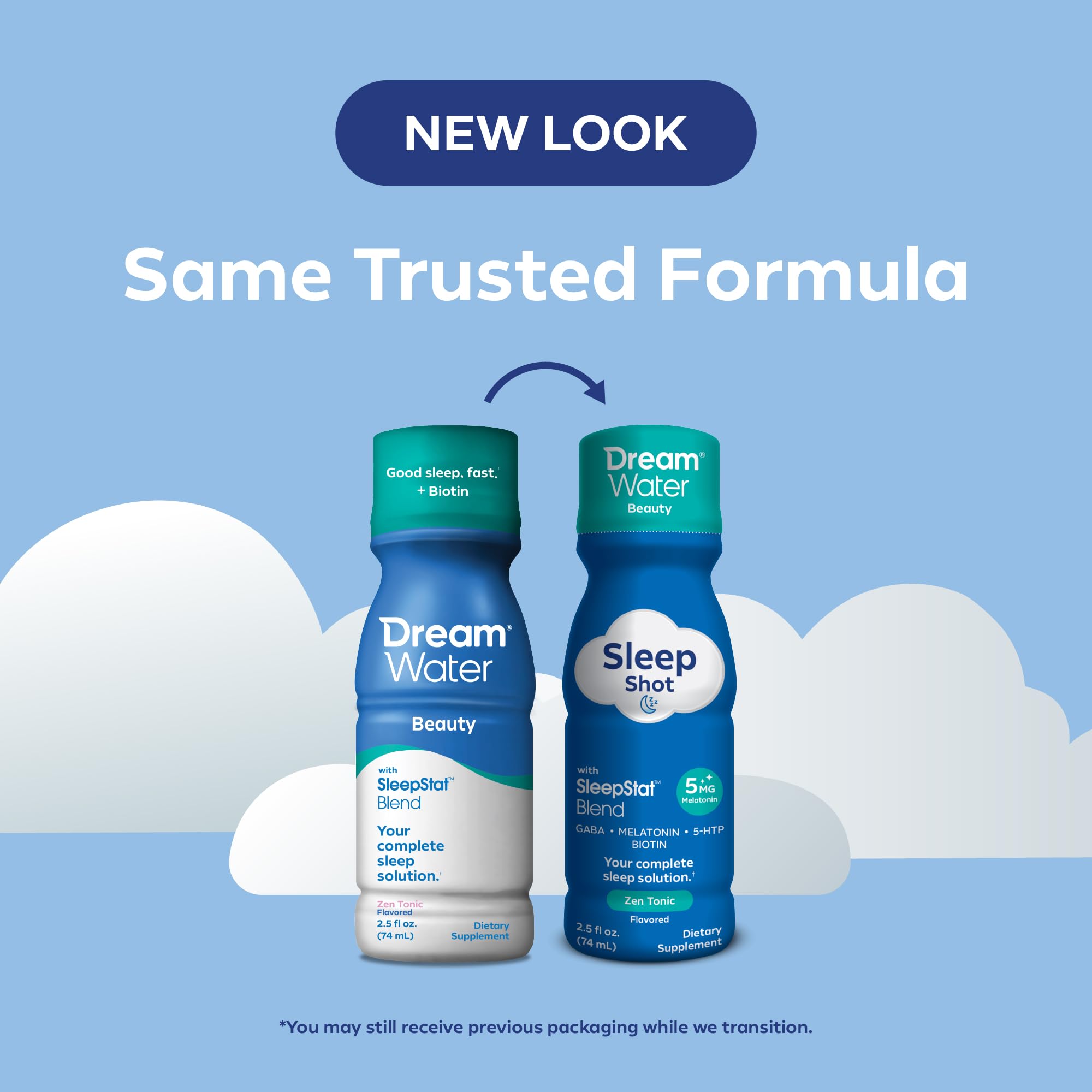 Dream Water Beauty Sleep Aid Supplement packaging side view
