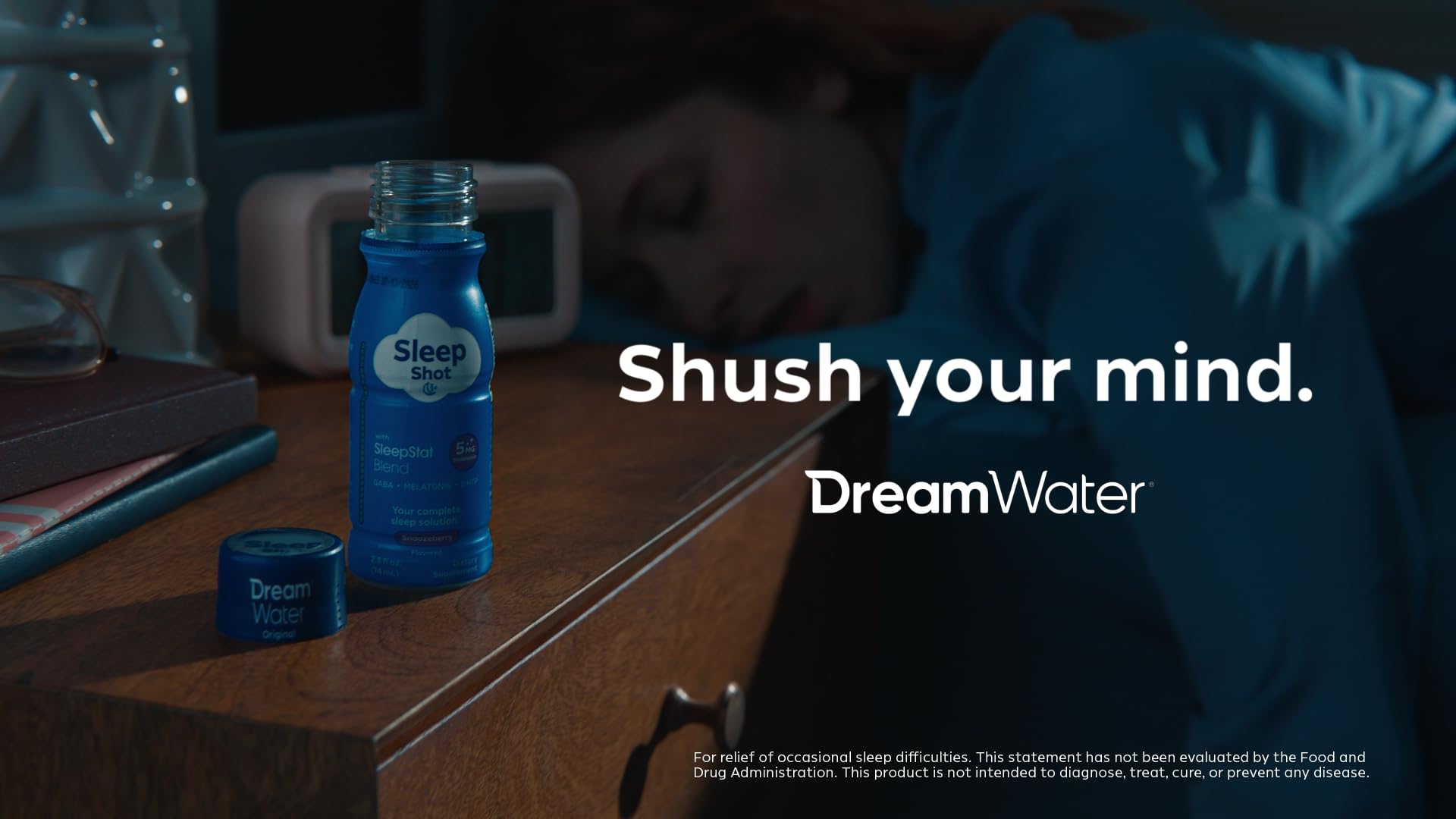 Dream Water Sleep Aid Liquid Shot Snoozeberry flavour close-up