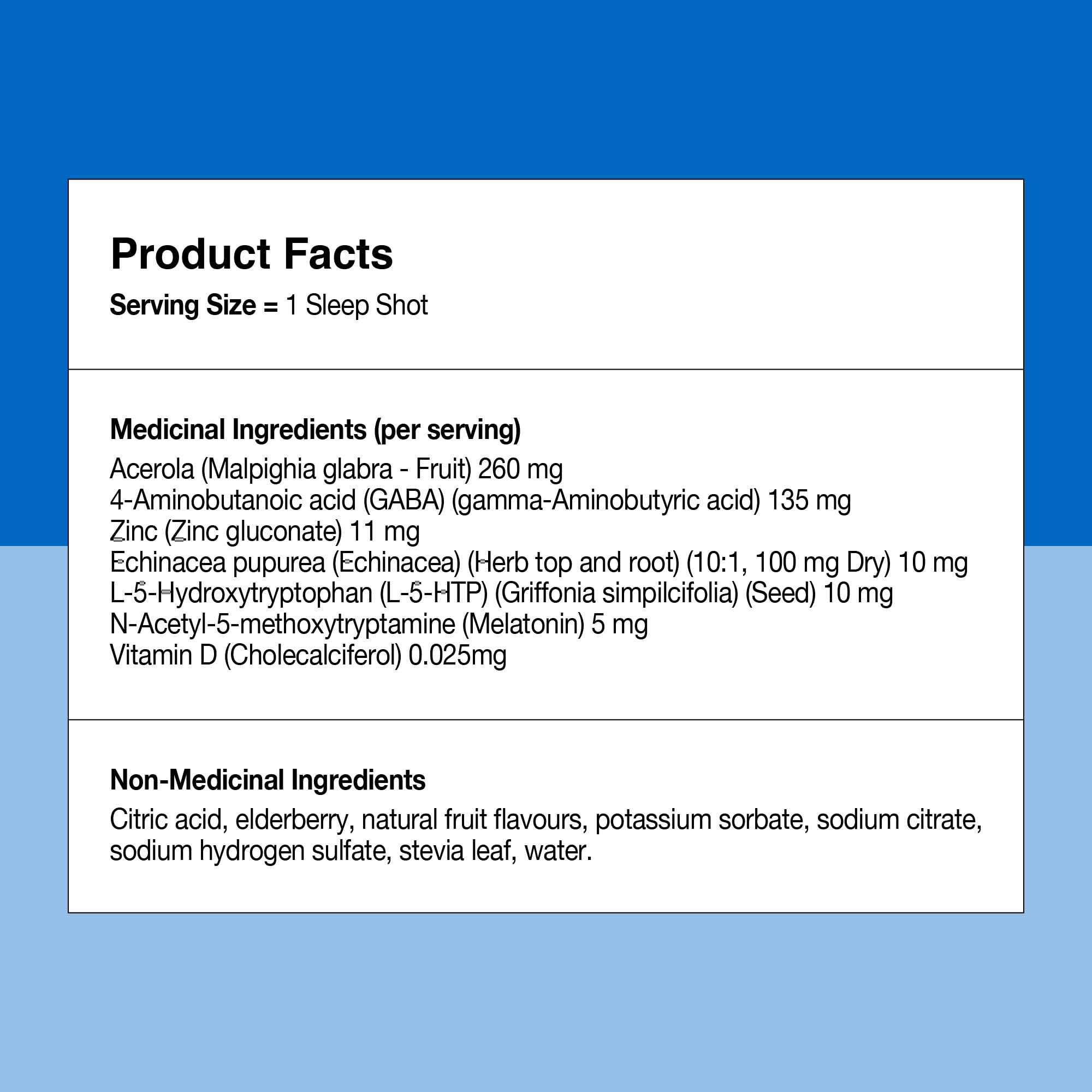 Dream Water Sleep Aid Supplement 5MG Melatonin product details on a background