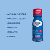 Dream Water Sleep Aid Supplement Drink bottle with liquid inside