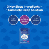 Dream Water Sleep Gummies Snoozeberry gummies on a table