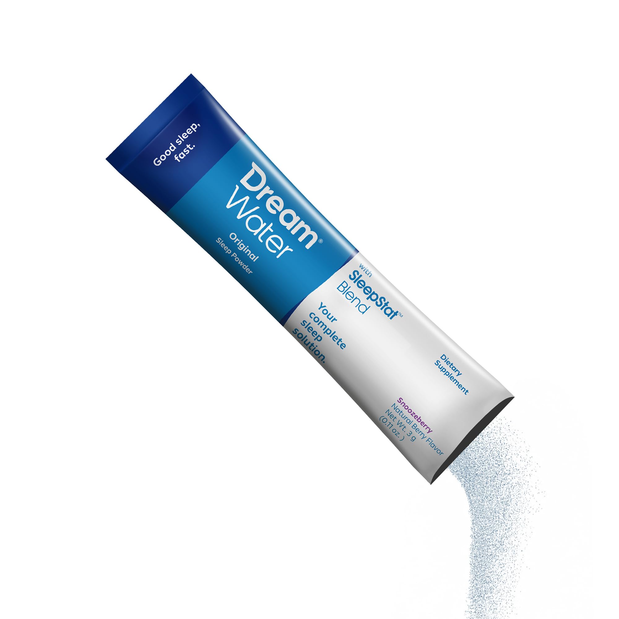Dream Water Sleep Powder ingredients list on the packaging