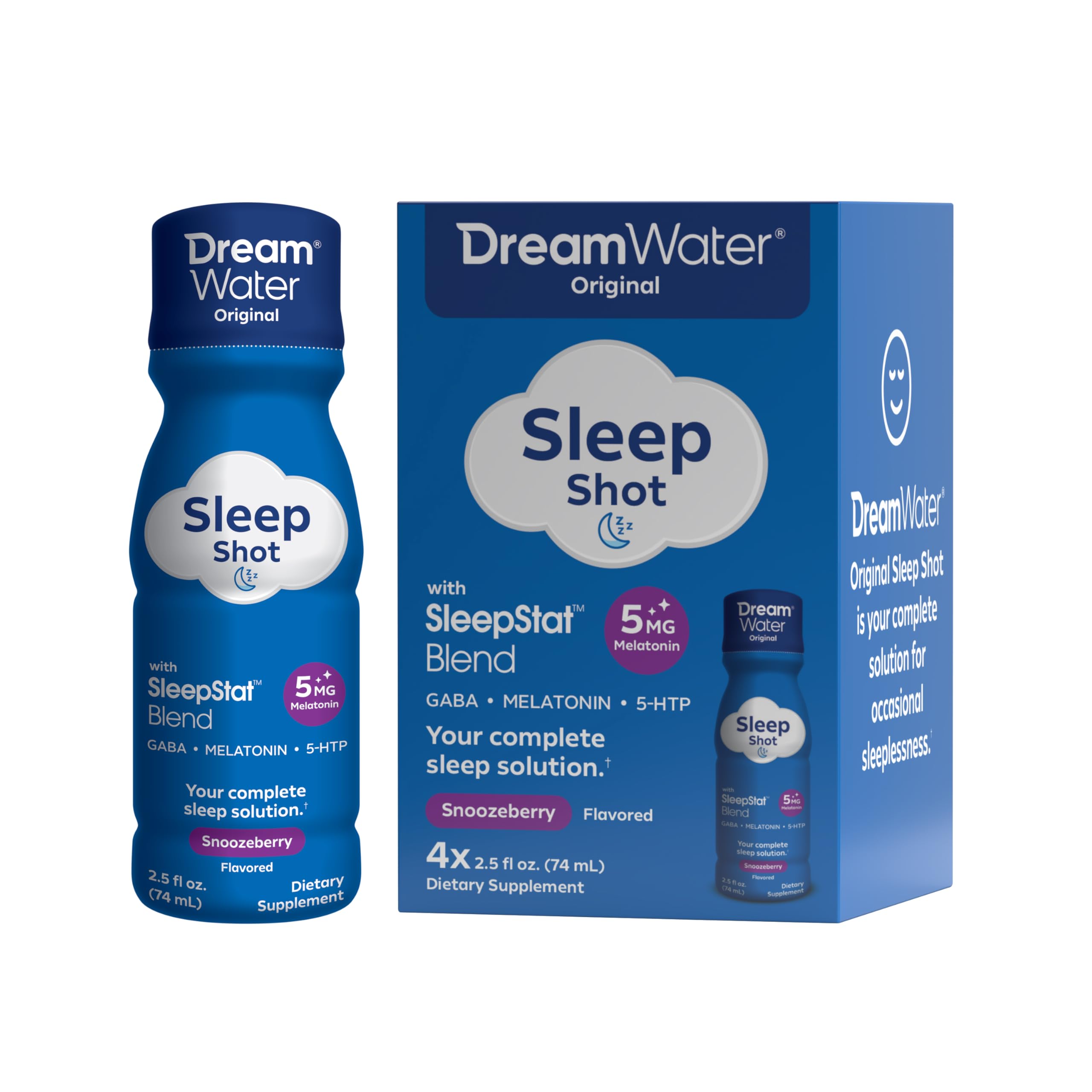 Dream Water Snoozeberry Sleep Aid Supplement 4-pack front view