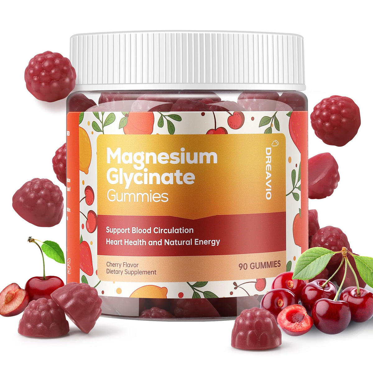 DREAVIO Magnesium Glycinate Gummies bottle front view