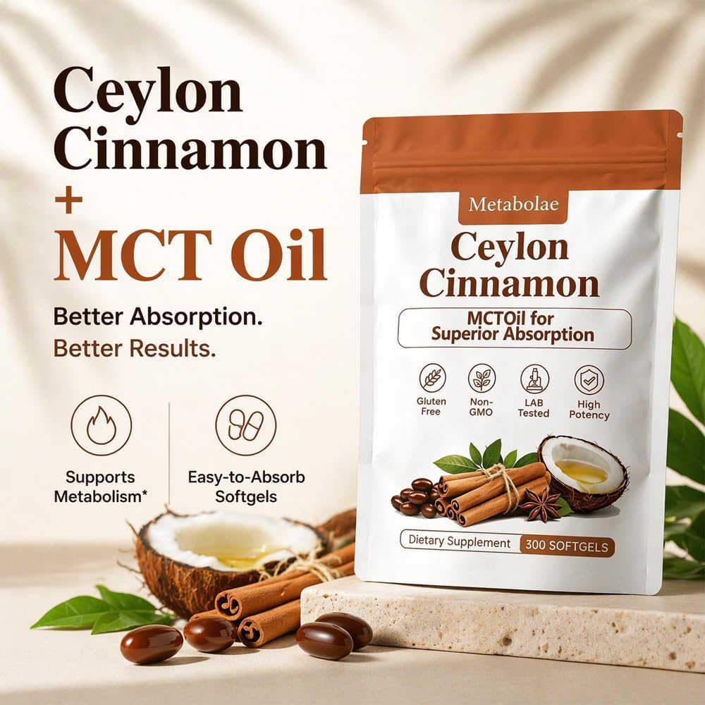 DRECILOR Ceylon Cinnamon Softgels 100g back view