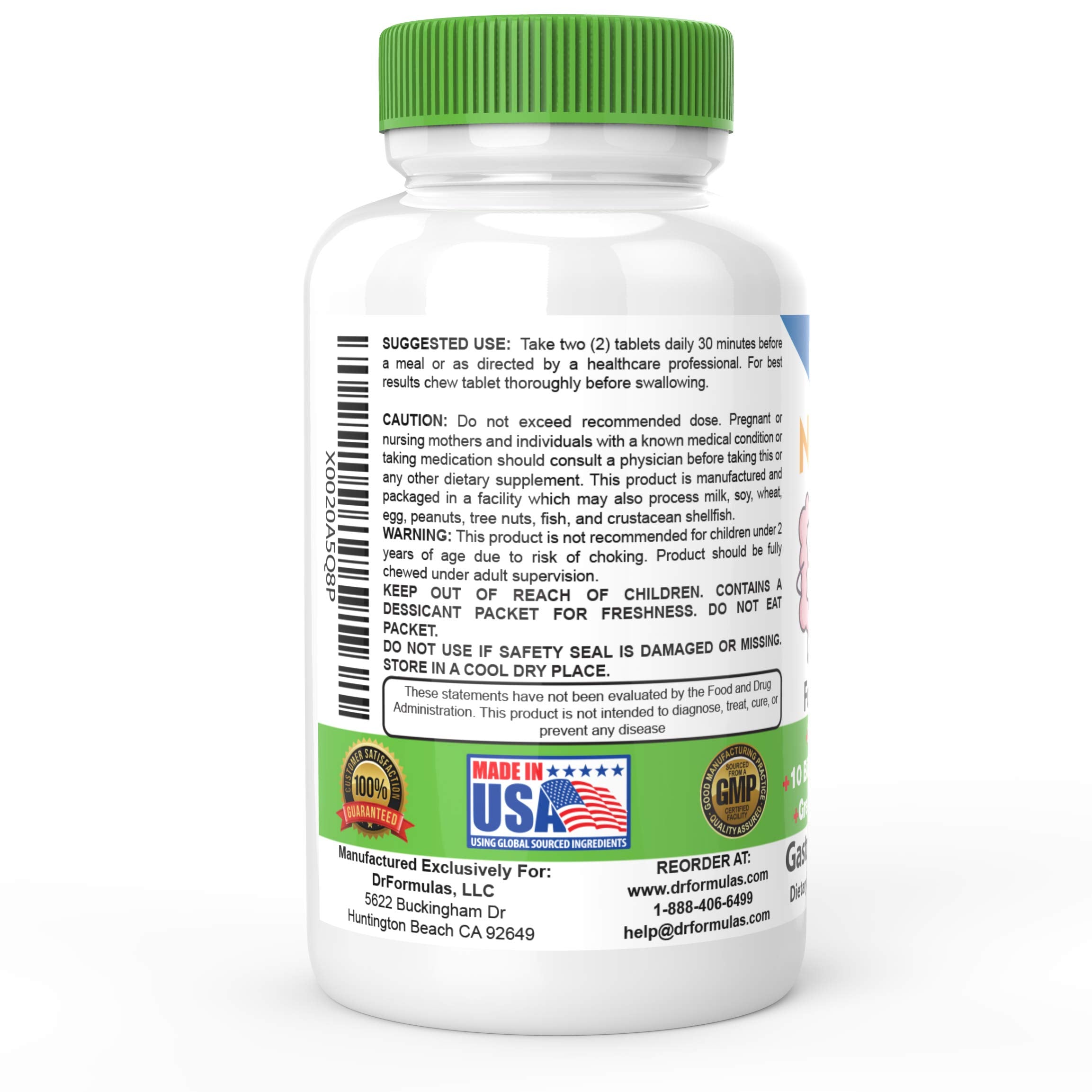 DrFormulas Chewable Probiotics back view packaging