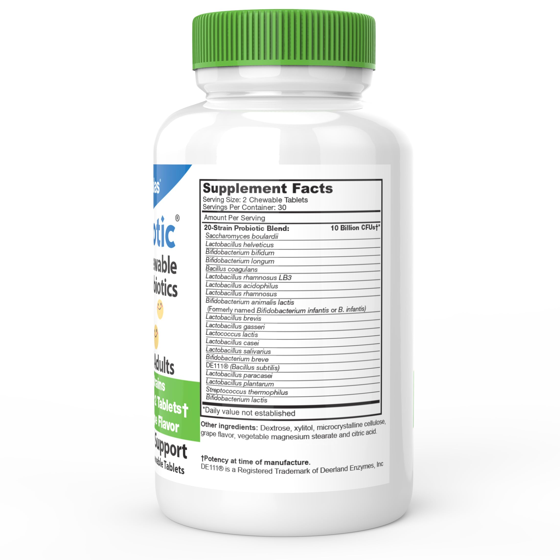 DrFormulas Chewable Probiotics tablet close-up